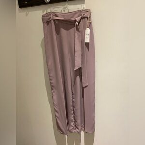 Sadie & Sage Purple Wrap Midi Trousers